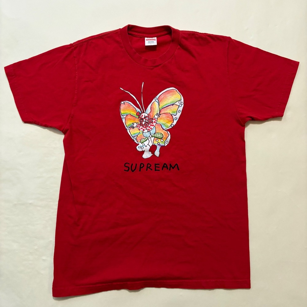 Supreme Mark Gonzales Gonz Butterfly Tee Red Large SS16 Graphic T-Shirt USA Made
